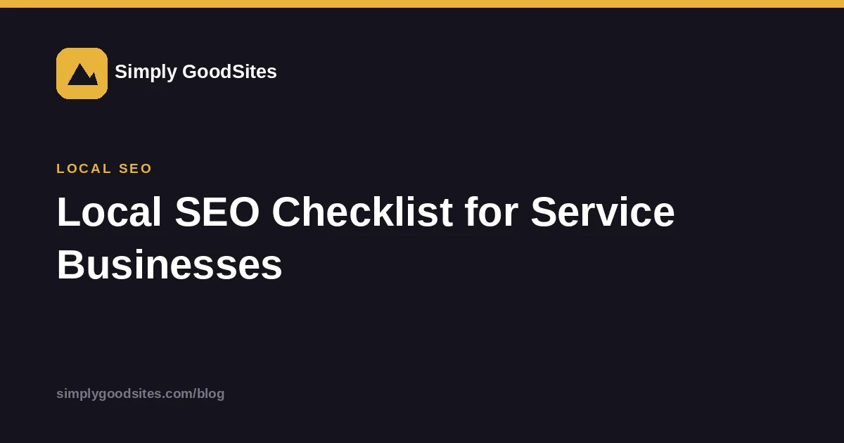 Article card: a step-by-step local SEO checklist for service businesses