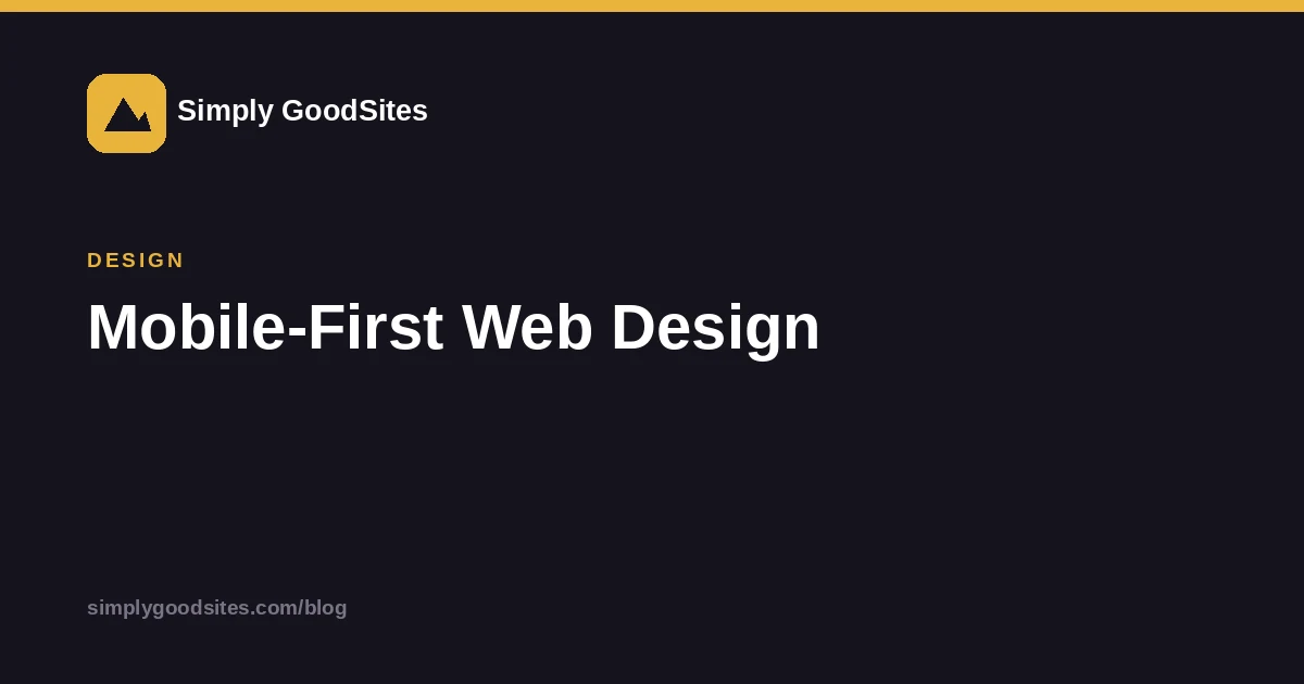 Article card explaining mobile-first web design for local businesses