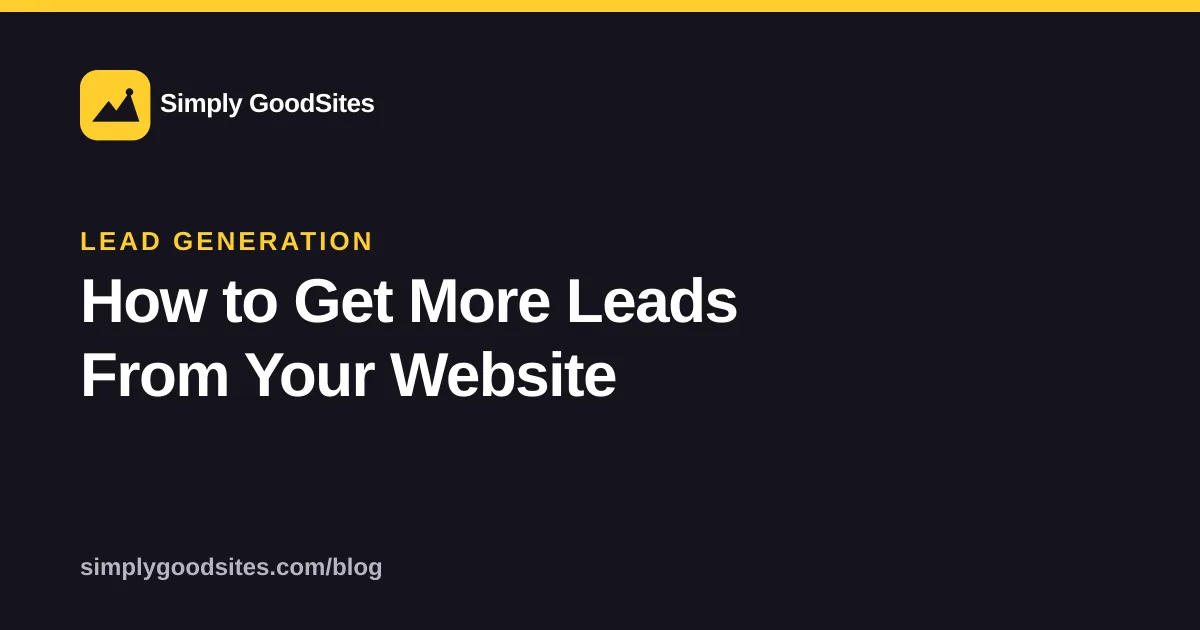 A website turning visitors into leads