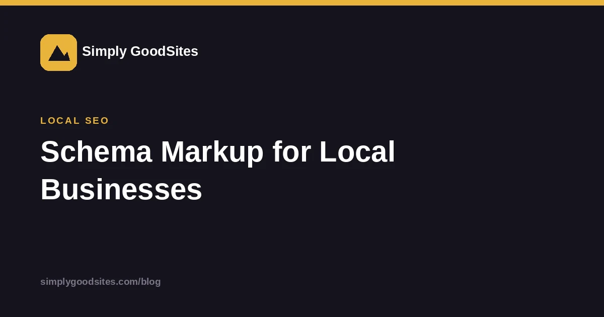 Article card explaining schema markup and structured data for local business websites