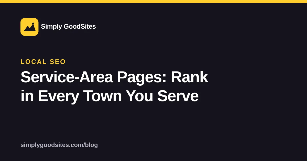 Building service-area pages that rank without being doorway pages