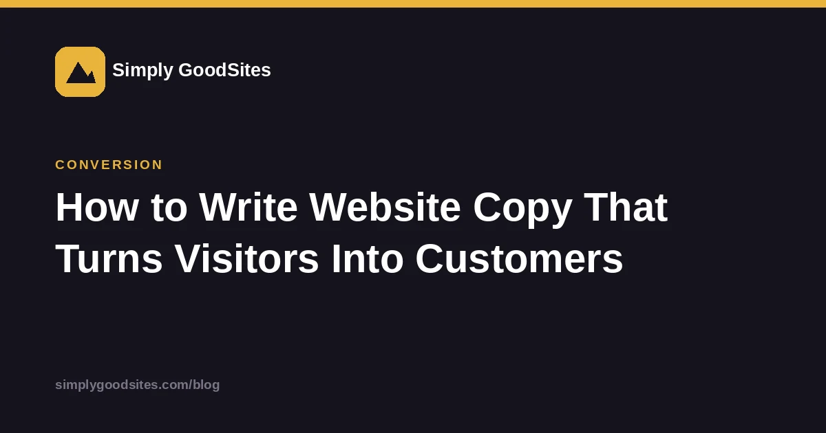 Article card: writing website copy that turns visitors into customers
